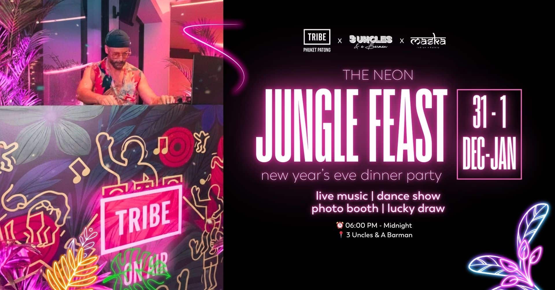 The Neon Jungle Feast New Year's Eve Dinner &amp; Countdown
