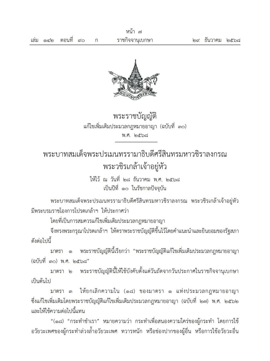 New Thai law tightens sex crime and bullying penalties | News by Thaiger