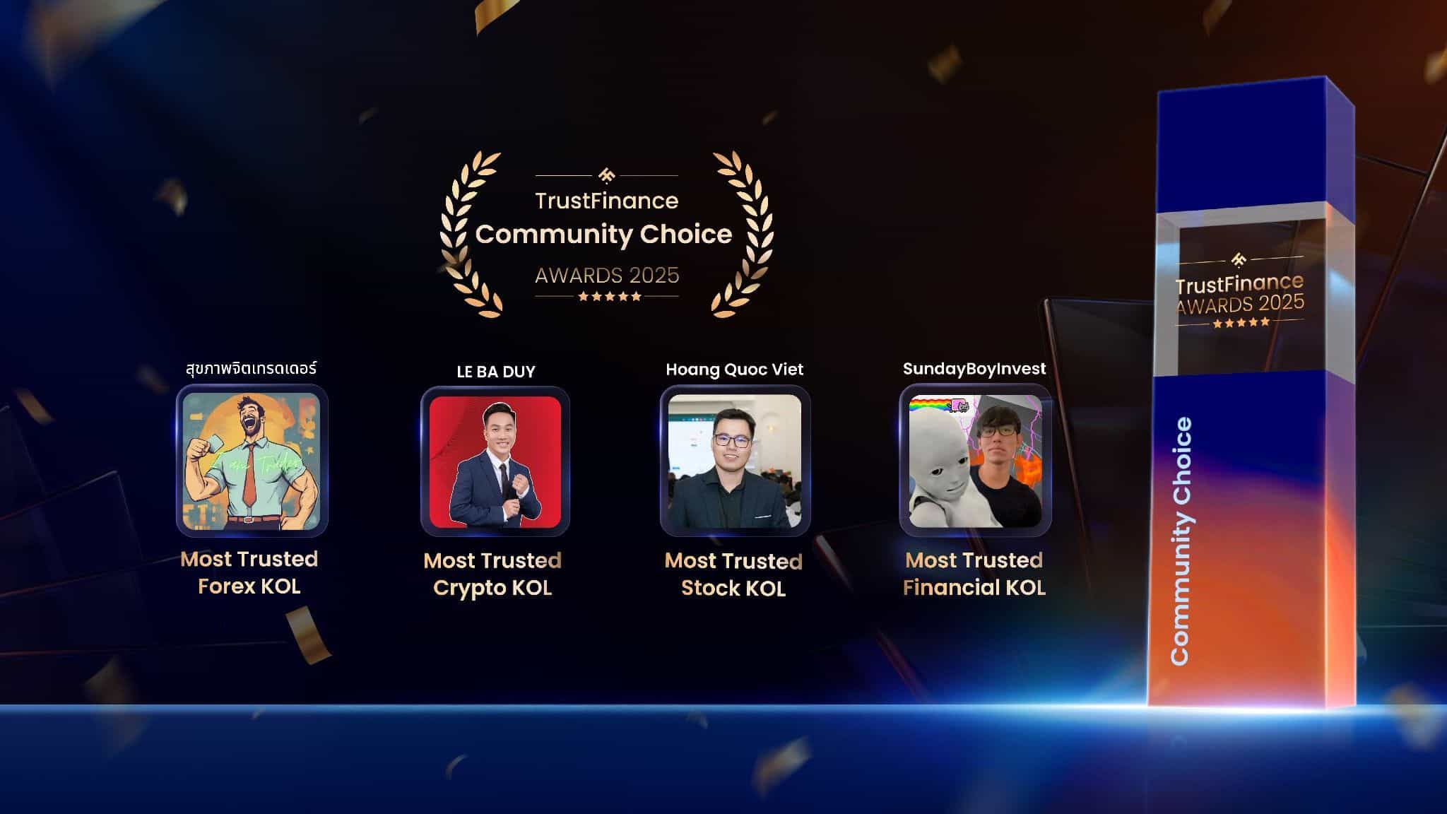 TrustFinance honors outstanding achievements in crypto, forex, and financial services sectors.