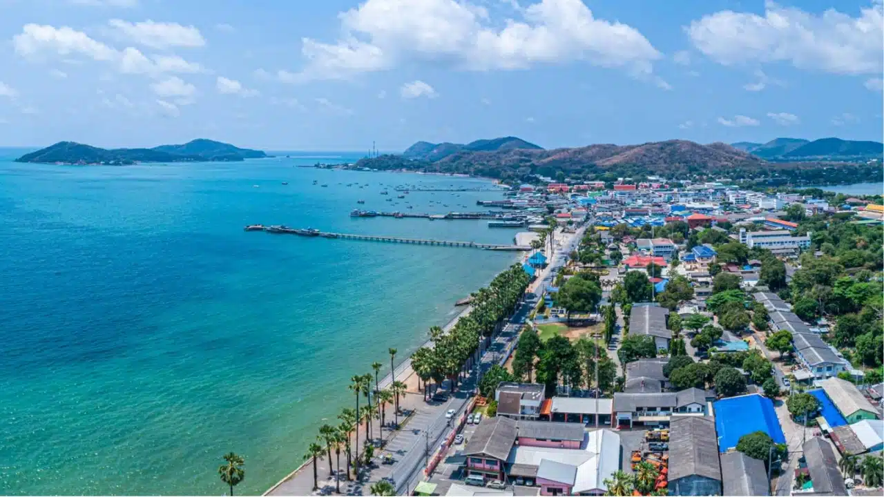 Sattahip provides a safe coastal environment with clean beaches and affordable housing options.