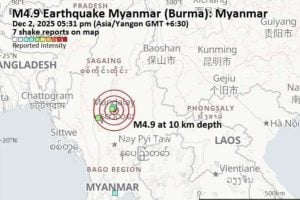Myanmar rocked by 13 earthquakes in one week | Thaiger