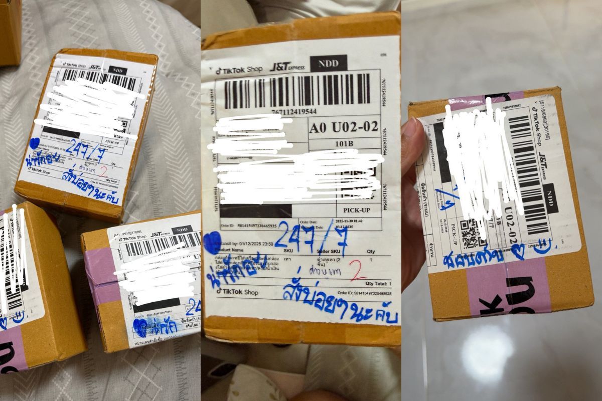 Woman alarmed by repeated flirtatious notes on delivered parcels | Thaiger