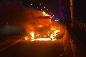 Couple&#8217;s newly bought car goes up in flames before reaching home | Thaiger