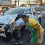 Pickup truck slams into songthaew in Chon Buri, 14 injured | Thaiger