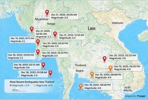Series of Earthquakes Felt Near Thailand as Regional Seismic Activity Intensifies | Thaiger