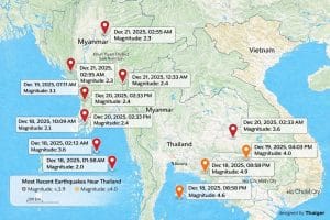 Series of Earthquakes Felt Near Thailand as Regional Seismic Activity Intensifies | Thaiger