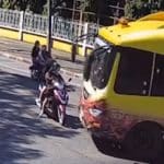 Toilet truck crashes into motorcycle, leaving 2 students with broken legs | Thaiger
