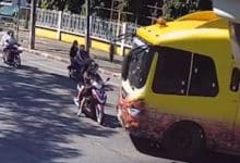 Toilet truck crashes into motorcycle, leaving 2 students with broken legs | Thaiger