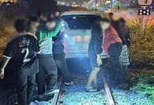 Drunk driver escapes tragedy after driving onto Pattaya railway track | Thaiger