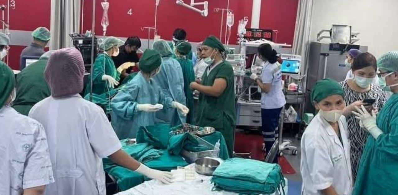 Medical team and patients evacuated over BM-21 attack