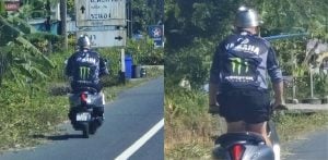 Foreign motorcyclist goes viral for riding with cooking pot in Phuket | Thaiger