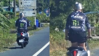 Foreign motorcyclist goes viral for riding with cooking pot in Phuket | Thaiger