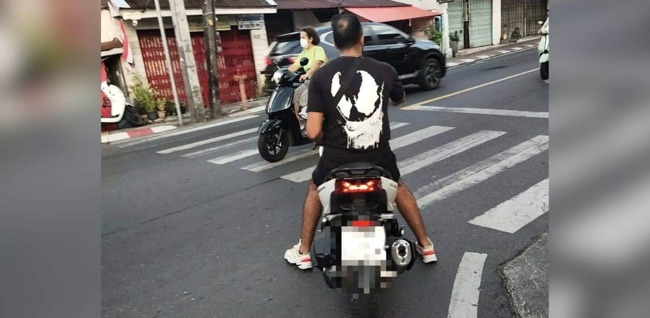 Foreigners escape motorcycle accident in Phuket