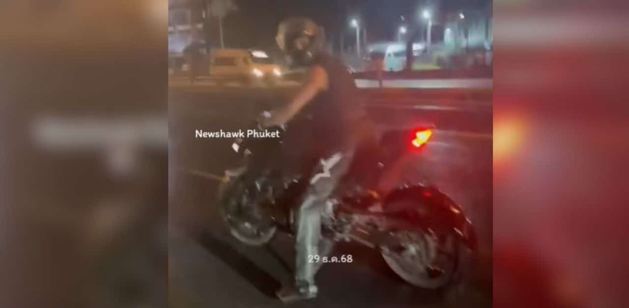 Foreign motorcyclist wanted for attack on Phuket roadside