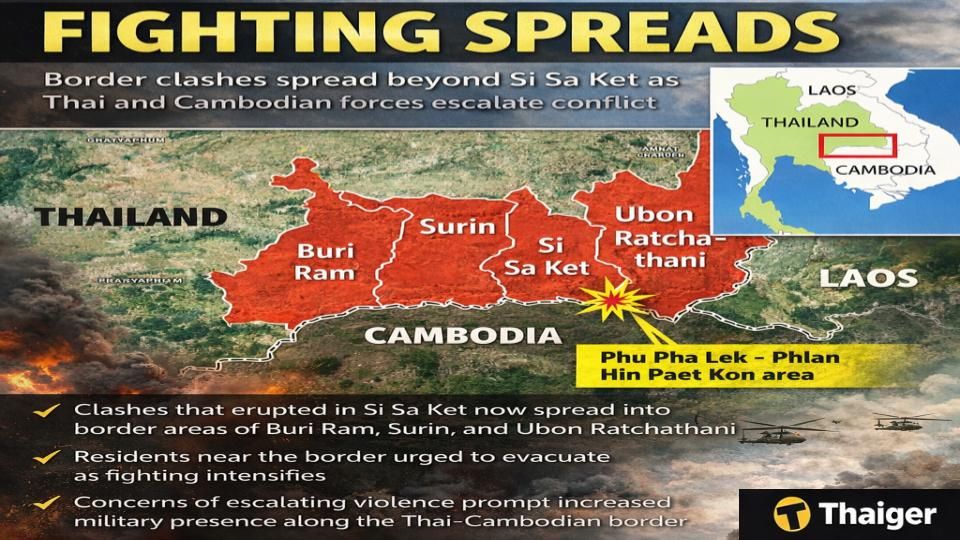 Thai Air Force Bombs Casino Near Trat Border Amid Escalating Clashes | Thaiger