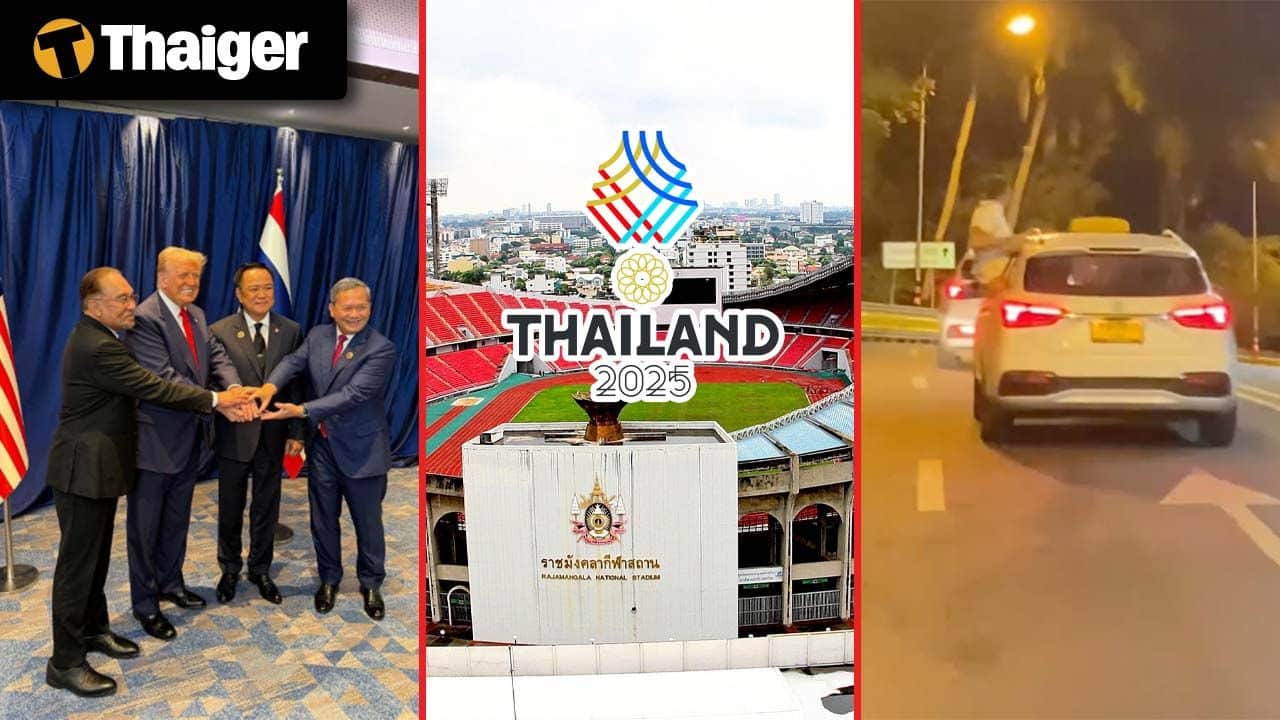 Thailand video news | Trump calls for cease-fire respect, SEA Games begin under heavy security, Phuket taxi stunt draws backlash. | Thaiger