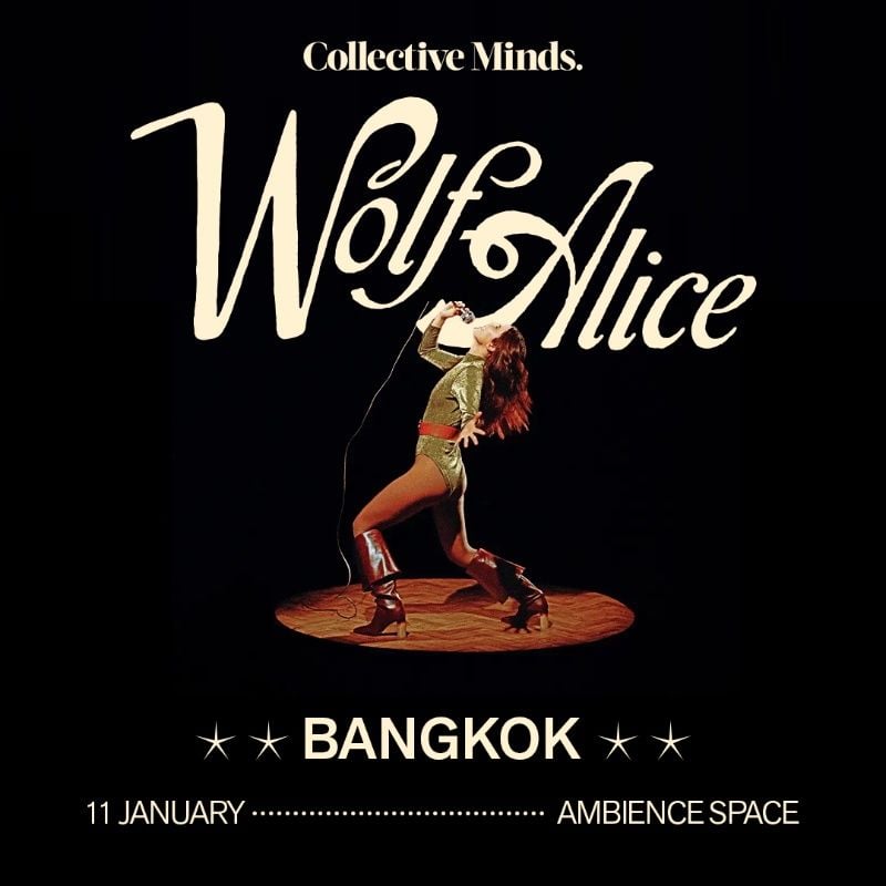Wolf Alice concert in Bangkok 2026 poster