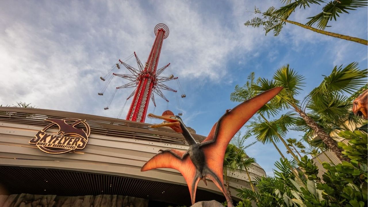 Visitors experience a thrilling 360-degree view while riding SkyFlyers.