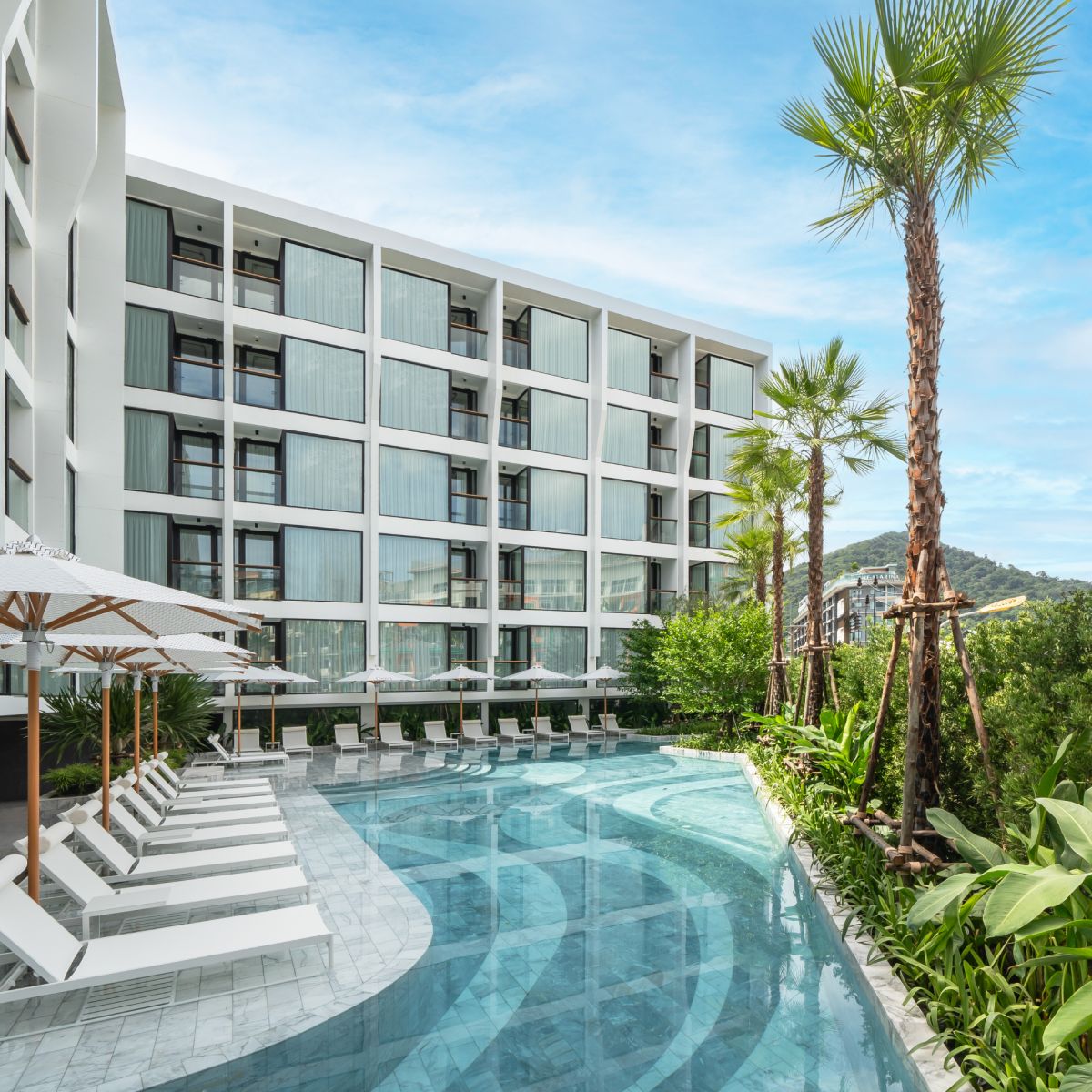 A hotel swimming pool in Phuket