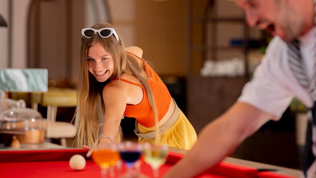 People playing billiard at TRIBE Phuket Patong