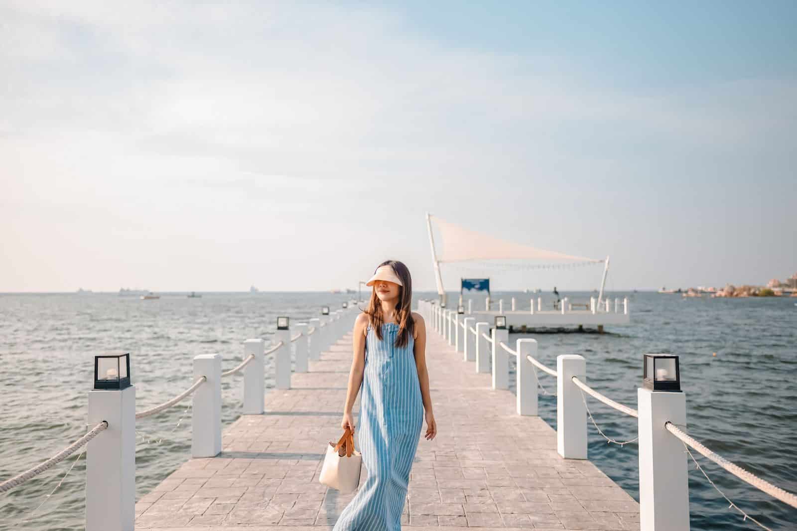 A woman at Novotel Sriracha's pier