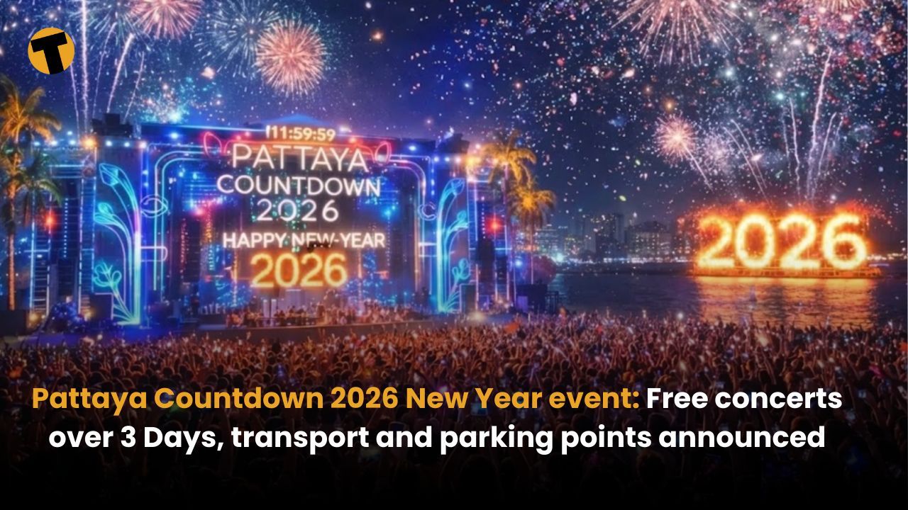 Pattaya Countdown 2026 New Year event: Free concerts over 3 Days, transport and parking points announced | Thaiger