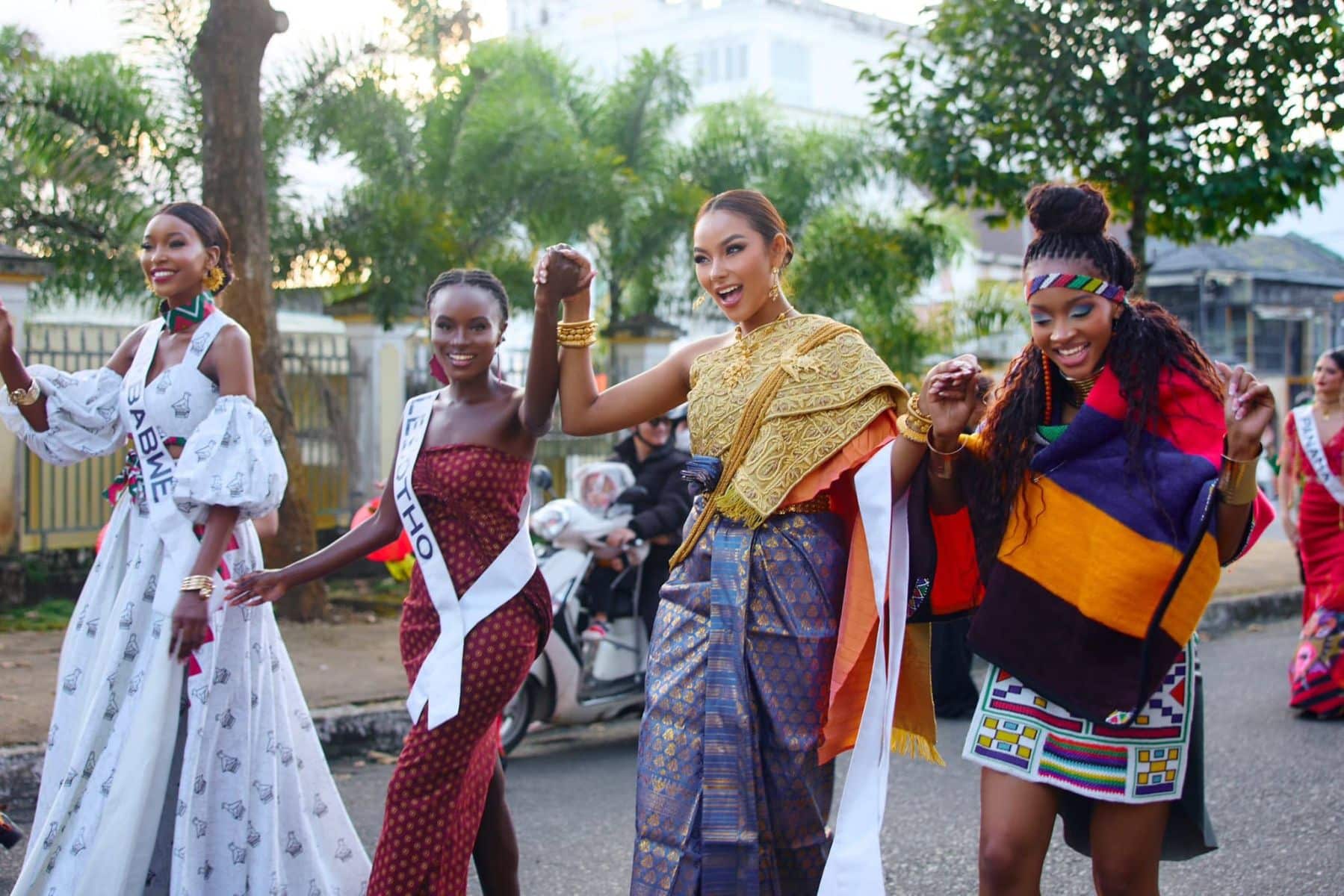 Cambodian beauty queen Phorn Sreypii defends her national costume's historical significance amidst controversy.