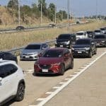 M6 jammed for kilometers as crowds rush back to Bangkok Before New Year | Thaiger