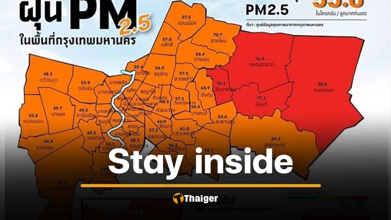 Bangkok chokes on red-level PM 2.5 smog from massive agricultural burning | Thaiger