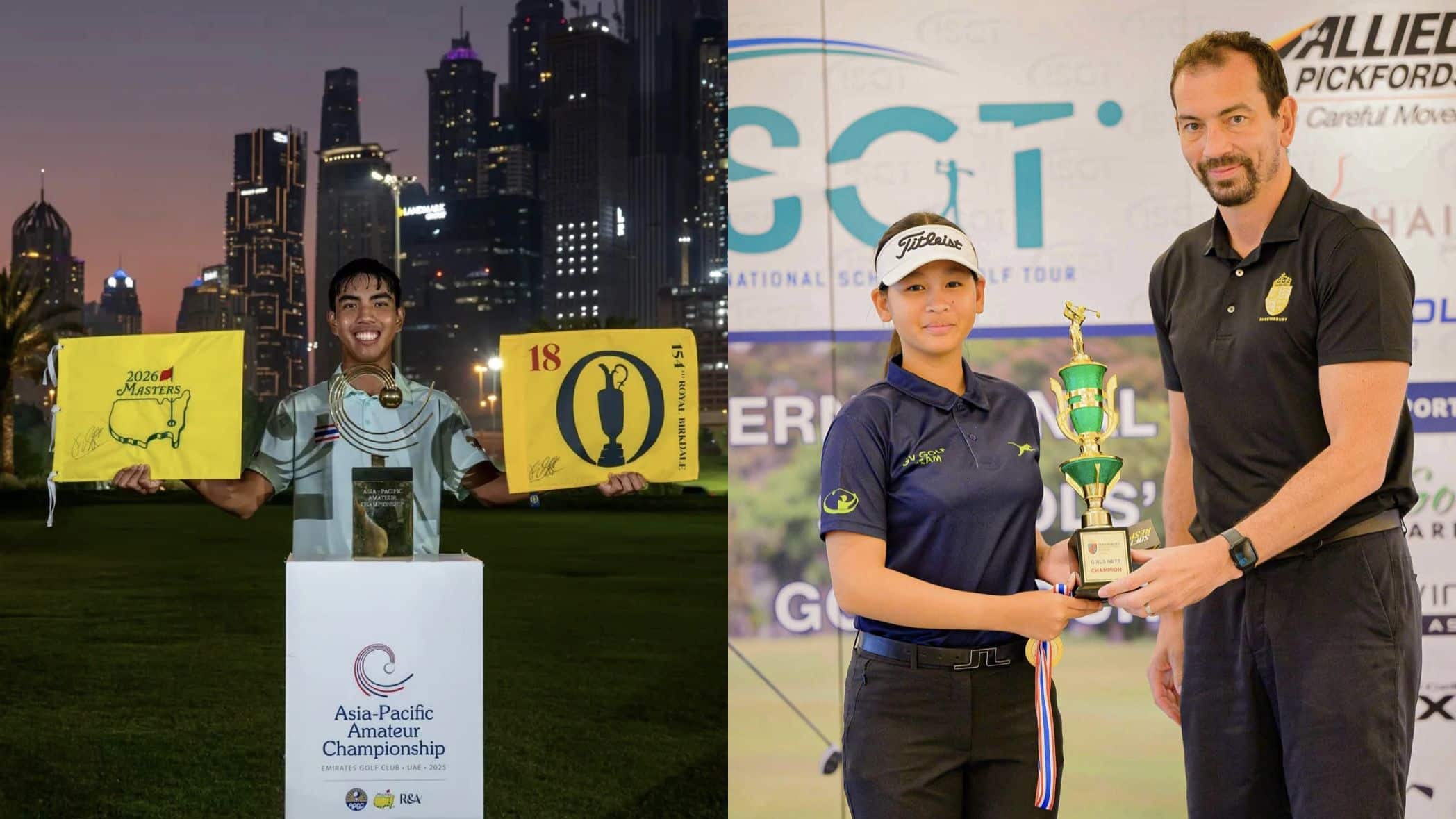 Fifa Laopakdee and Baitoey Kasetmongkolchai, golf at St. Andrews Green Valley