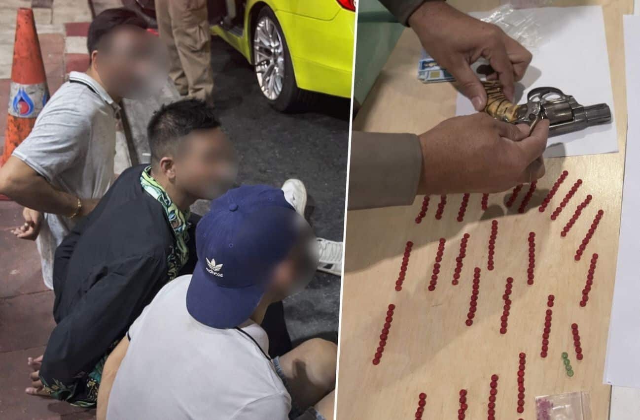 Traffic police arrest three Vietnamese men with guns and drugs in Bangkok | Thaiger