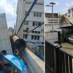Crane truck overturns injuring two people | Thaiger