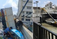 Crane truck overturns injuring two people | Thaiger