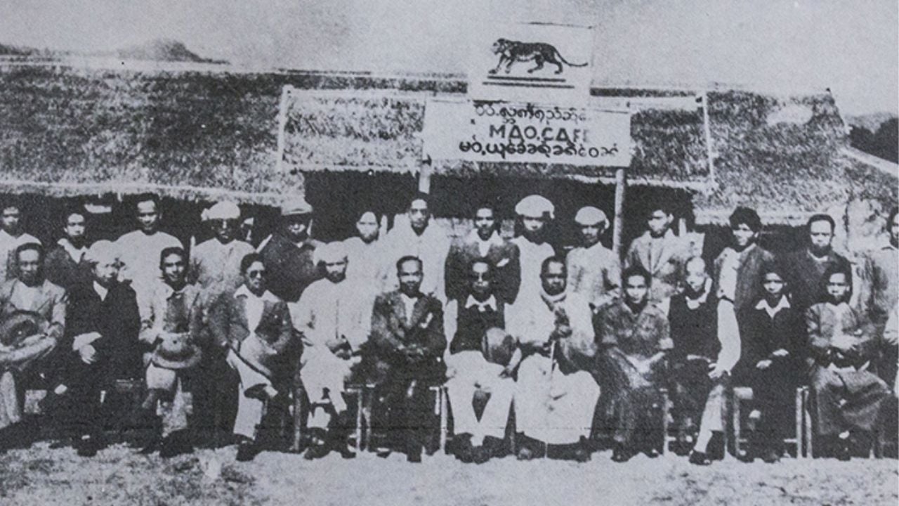 A meeting of ethnic leaders discussing the Kawthoolei Republic declaration, showcasing the push for autonomy.