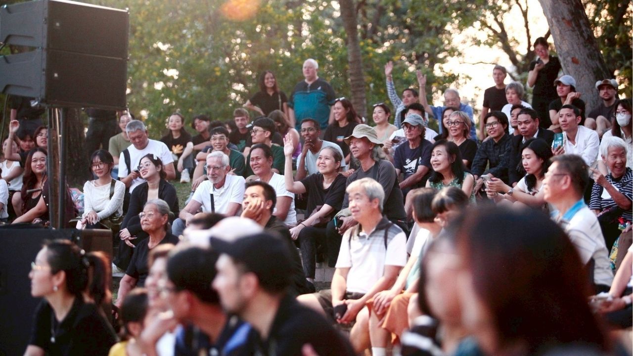 People in Bangkok enjoying music in parks