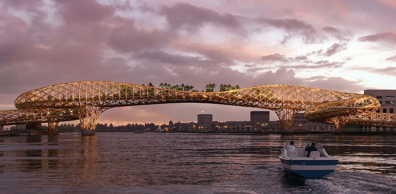 Bangkok unveils model for first pedestrian bridge across Chao Phraya River | Thaiger