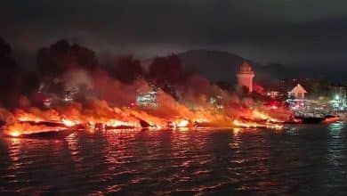 Fire damages at least 10 speedboats at Chalong Bay in Phuket | Thaiger