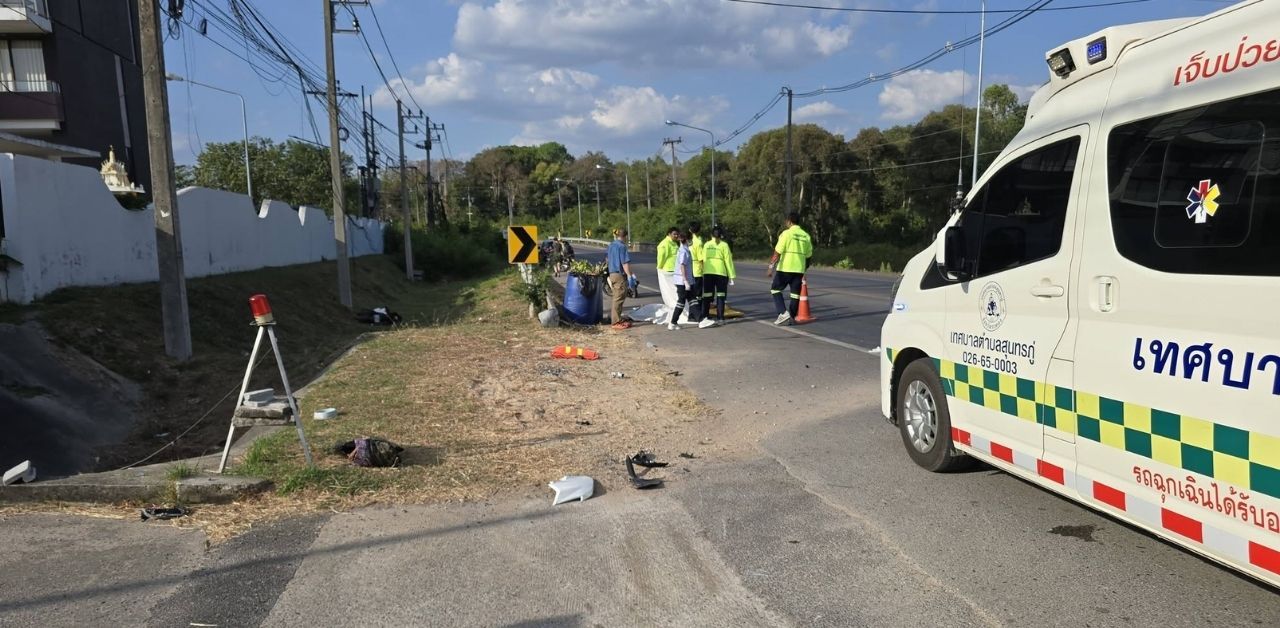 Foreign man killed in Rayong motorcycle accident
