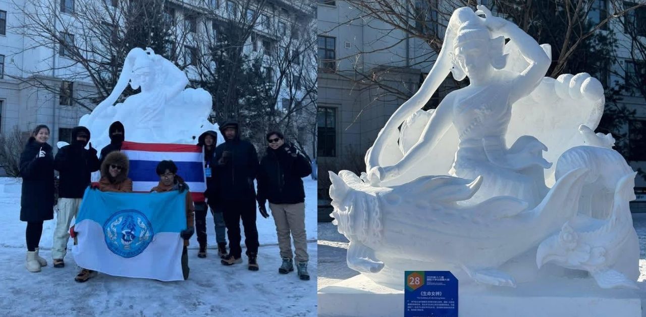 Thai students wins snow sculpture contest