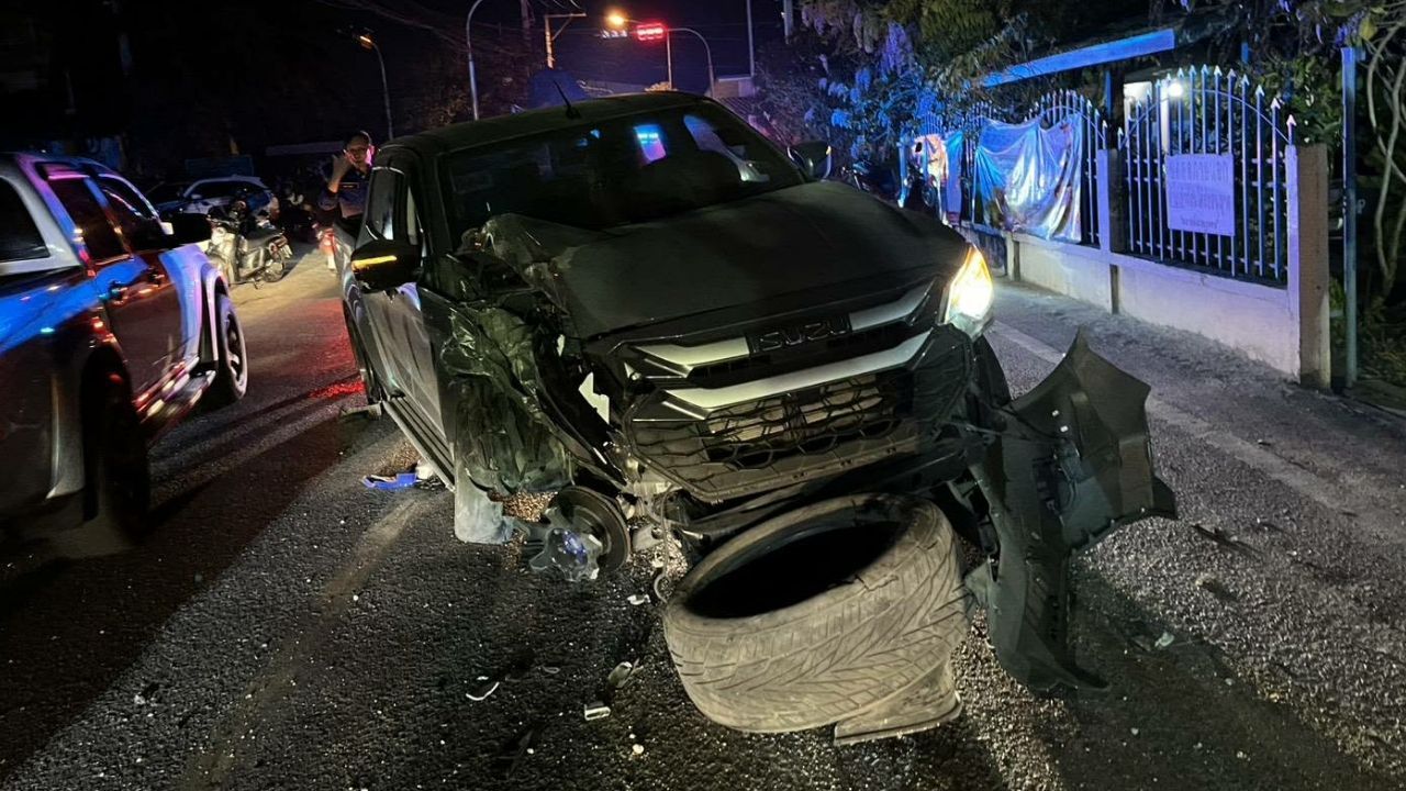 Pickup driver crashes and kills motorcyclist