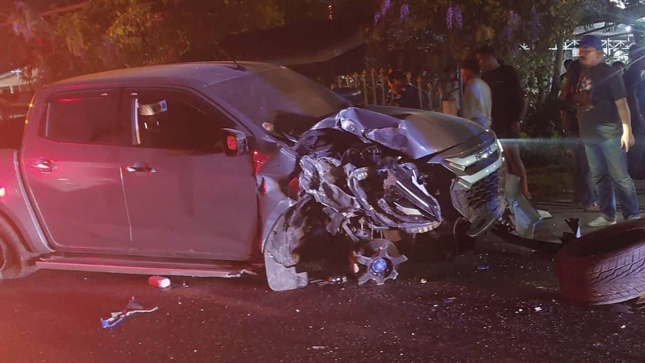 Suspected drunk pickup driver kills father of two in Chon Buri | News by Thaiger