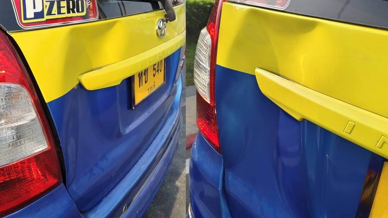 Thai taxi driver demand compensation from foreigners who damage his car