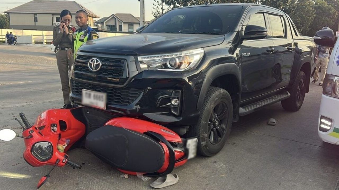 Pickup truck driver crashes into motorcycle of singer's father