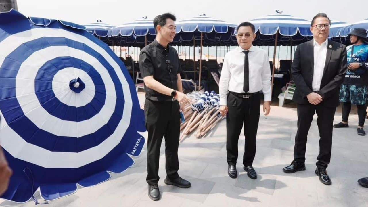 Pattaya mayor introduce beach umbrella makeover along