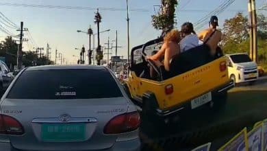 British man arrested for traffic island stunt, indecency, and Yaba use | Thaiger
