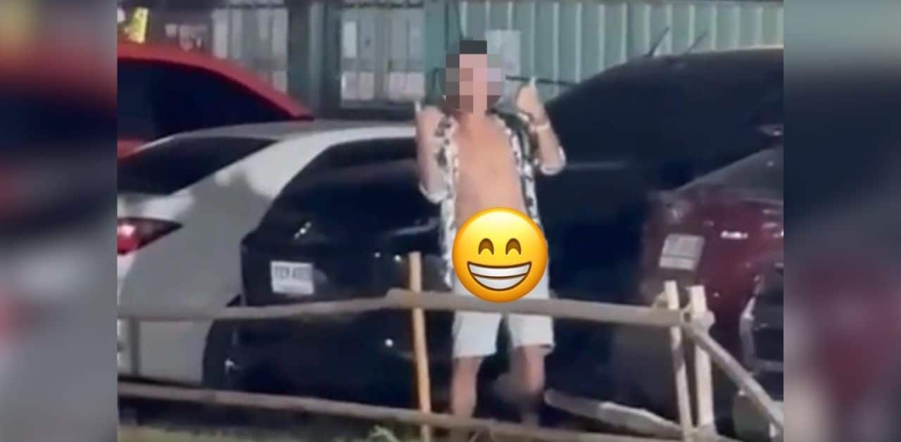 foreign man exposes his penis in Phuket
