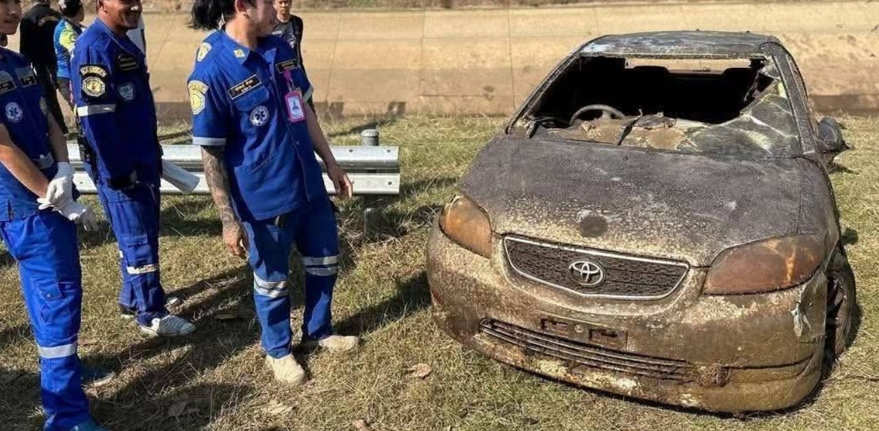 Skeleton found in submerged car in Kanchanaburi