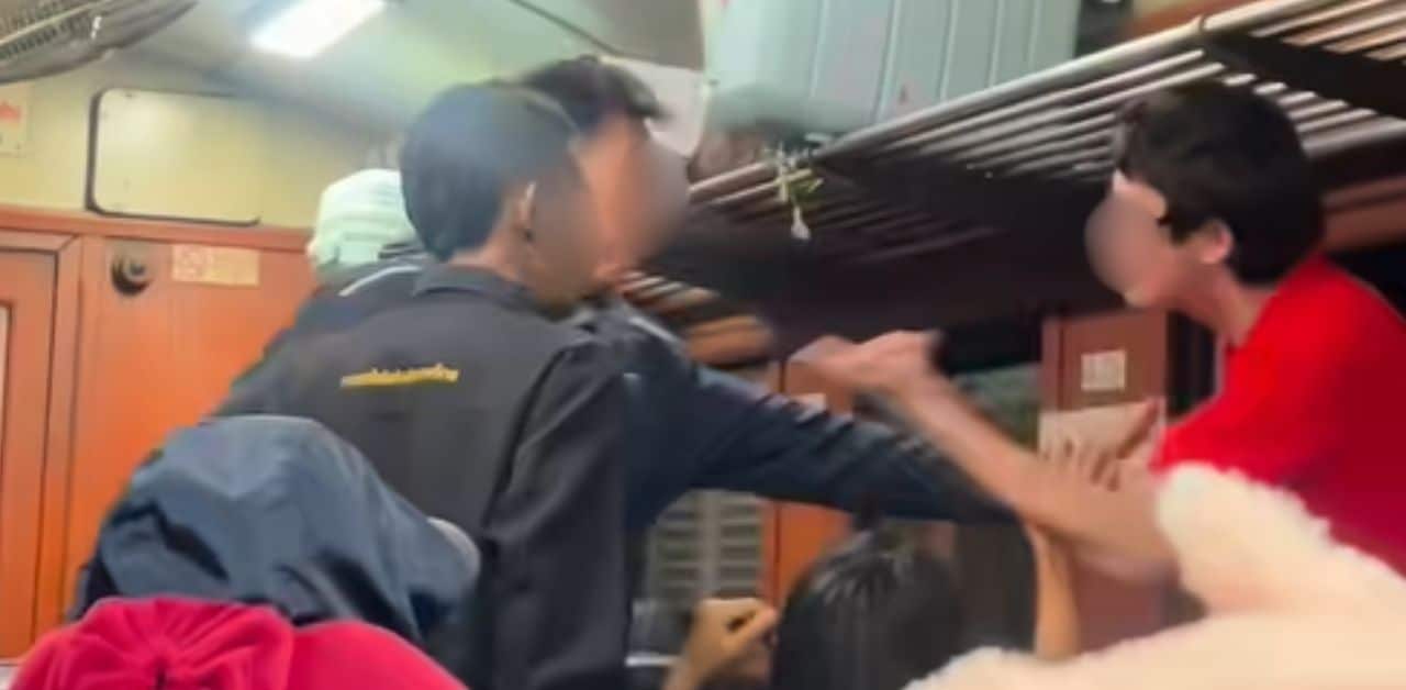 Foreign man assaults train officers sparking retaliation from Thai passengers | Thaiger