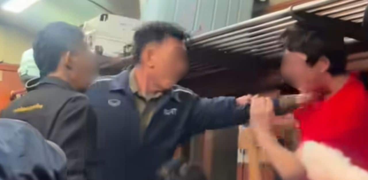 Foreign man gang attacked on train