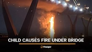 Child set off firecrackers under bridge, causing 1 million baht in damage | Thaiger